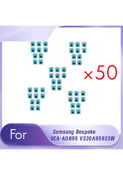 Samsung Bespoke VCA-ADB95 VS20A95923W Jet Clean Elektrikli Süpürge Aksesuarları Için 50 Adet Toz Toplama Torbası Toz Torbası Dokumasız Torba (Yurt Dışından)
