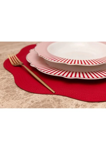 Kırmızı Deri Amerikan Servis / Supla / Placemats fiyatları