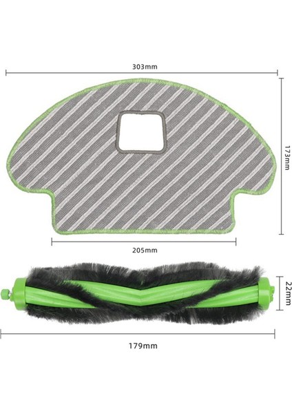 2 Adet Irobot Roomba Combo 113 R113840 Robotik Süpürge Yedek Parçaları Ana Fırça Paspas Bezleri Bez (Yurt Dışından) fiyatları