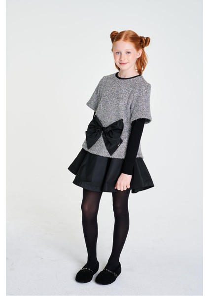 Bg Store Kız Çocuk Gri Elbise