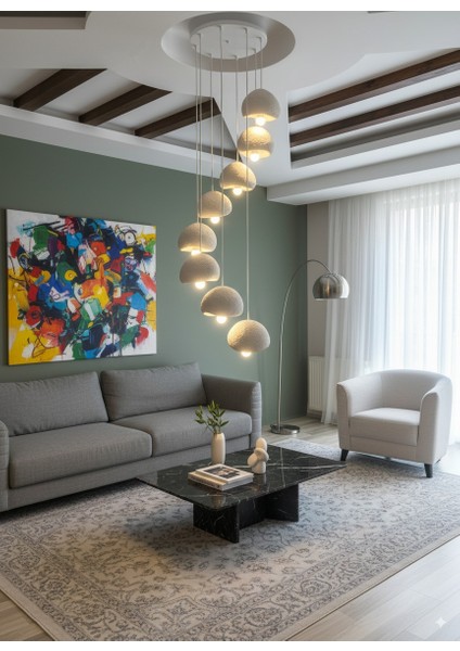 Iskandinav Beton 8 Li Sarkıt Avize (21 Cm) modelleri