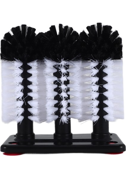 Su Şişesi Temizleme Fırçası Cam Bardak Yıkama Makinesi Vakumlu Tabanlı 3 Başlı Kıl Fırça Bira Bardağı, Uzun Bacaklı Bardak Için (Yurt Dışından)