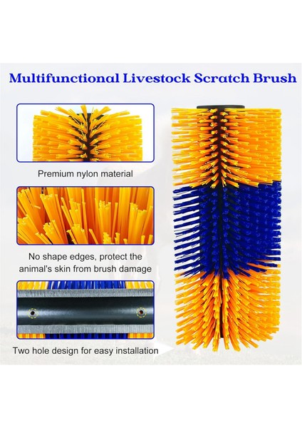 Hayvancılık Kaşıma Fırçaları, 17,5 x 7,5 Inç Yumuşak At Inek Kaşıma Fırçası Tam Masaj Fırçası, Sırttaki Kaşıntıyı Giderir (Yurt Dışından) fiyatları