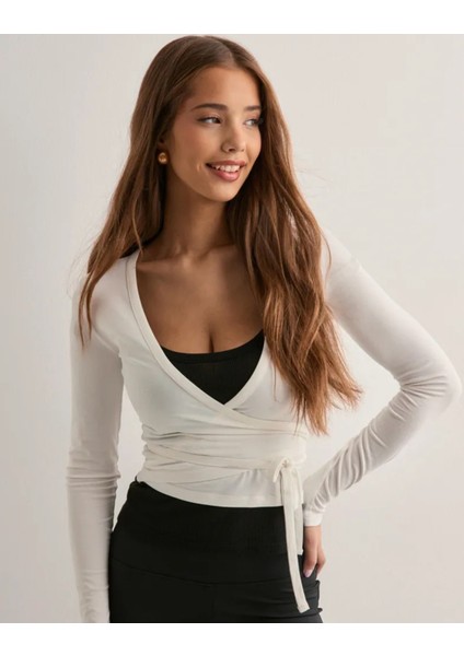 Bağlamalı Kruveze Bluz