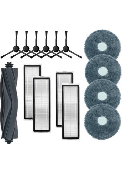 15 Adet Yedek Parçalar Için L10S PRO/RLS6L / S10+ROBOTLU Süpürge Rulo Yan Fırça Filtre Paspas Bezi (Yurt Dışından)