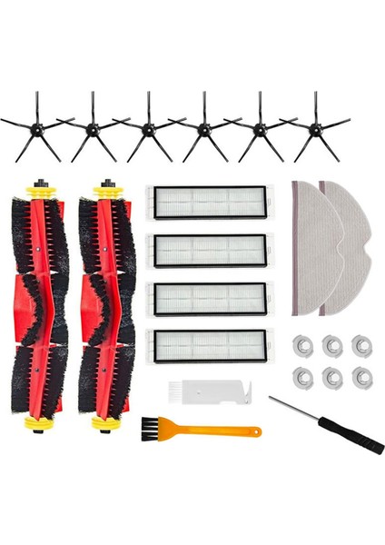 S4 S5 S6 T4 T6 S5MAX S6MAX Robotlu Süpürge Ana Yan Fırça Paspas Bezi Aksesuarları (Yurt Dışından)