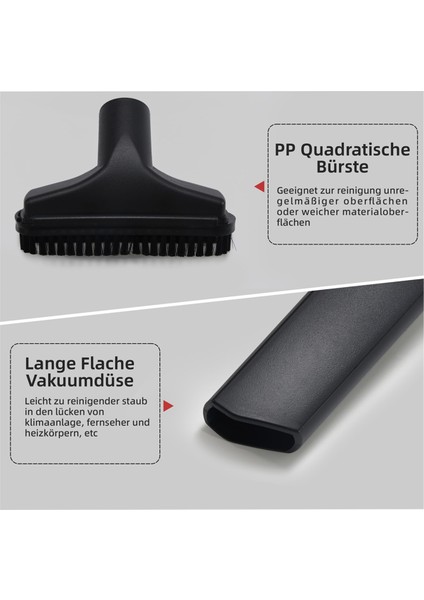 Elektrikli Süpürge Aksesuar Seti, 32-35 mm Üniversal Başlıklar, Dar Alan Başlığı, Araba Başlığı ve Döşeme Fırçası Dahil (Yurt Dışından) modelleri