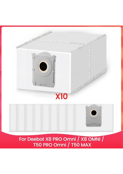 Ecovacs Deebot X8 Pro Omni / X8 Omnı / T50 Pro Omni / T50 Max Pro Omni / T50 Omni Robot Süpürge Için Toz Torbaları (Yurt Dışından)