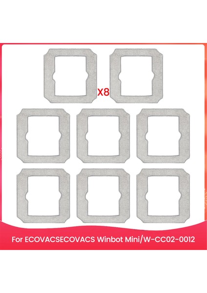 Ecovacs Winbot Mini Için Yıkanabilir Mendil Temizlik Bezleri, W-CC02-0012 Yedek Ped, Temizlik Robotu Aksesuarları (Yurt Dışından)