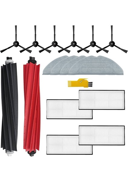 S8 Pro Ultra Elektrikli Süpürge Robotu Aksesuar Seti Ana Yan Fırça Hepa Filtre Paspas Bezi Için Yedek Parçalar (Yurt Dışından)