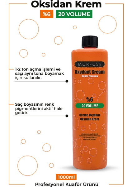 Amonyaksız Bitkisel Oksidan Krem 1000 ml – Nötr Renkli, Saç Açıcı Etkili ve Dermatolojik Olarak Test Edilmiş indirimleri
