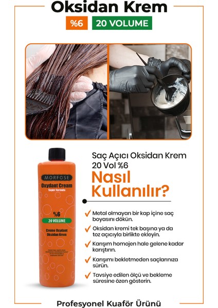 Amonyaksız Bitkisel Oksidan Krem 1000 ml – Nötr Renkli, Saç Açıcı Etkili ve Dermatolojik Olarak Test Edilmiş