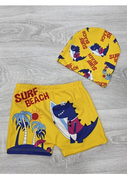 Erkek Çocuk Boneli ve Şortlu Mayo Takımı 12256