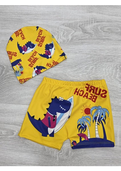 Erkek Çocuk Boneli ve Şortlu Mayo Takımı 12256 fiyatları