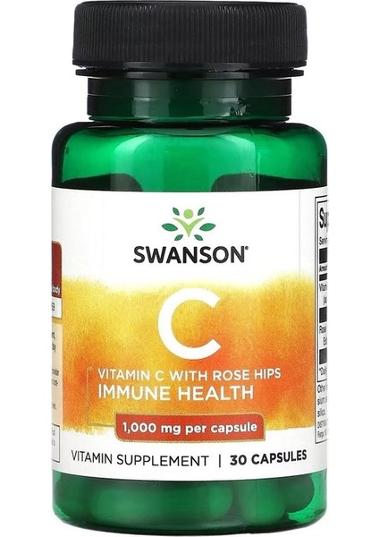 Vitamin C + Kuşburnu -1000 Mg 30 Kapsül.usa Menşei.dmmedicine'den