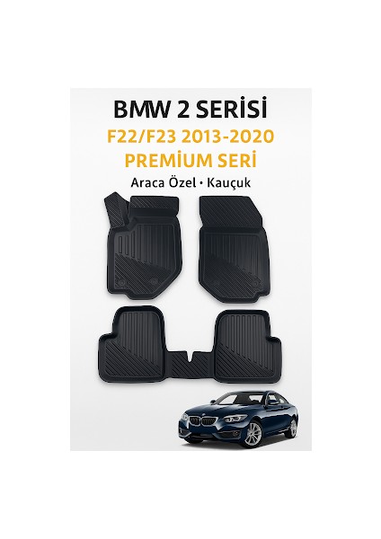 Bmw 2 Serisi F22/F23 2013–2020 3D Havuzlu Oto Paspas | Araca Özel Kauçuk – Kaymaz & Koku Yapmaz