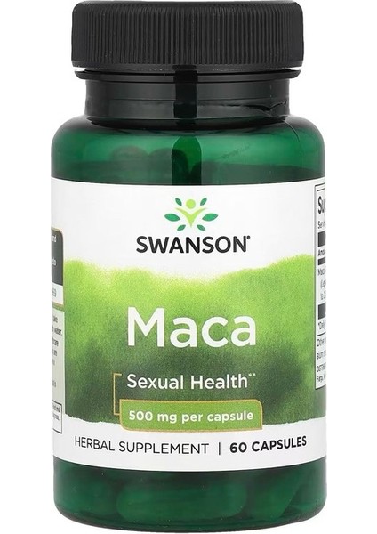 Maca, 500 Mg, 60 Kapsül.usa Menşei.dmmedicine'den