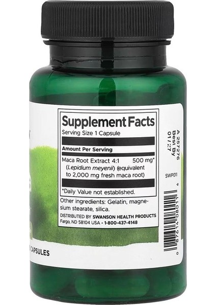 Maca, 500 Mg, 60 Kapsül.usa Menşei.dmmedicine'den fiyatları