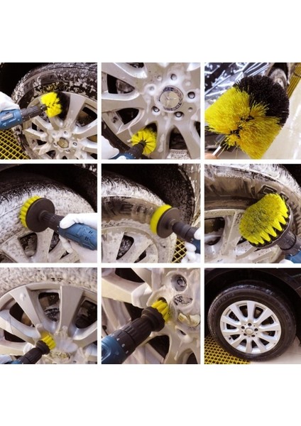 Matkap Ucuna Takılan 3'lü Fırça Temizlik Seti modelleri