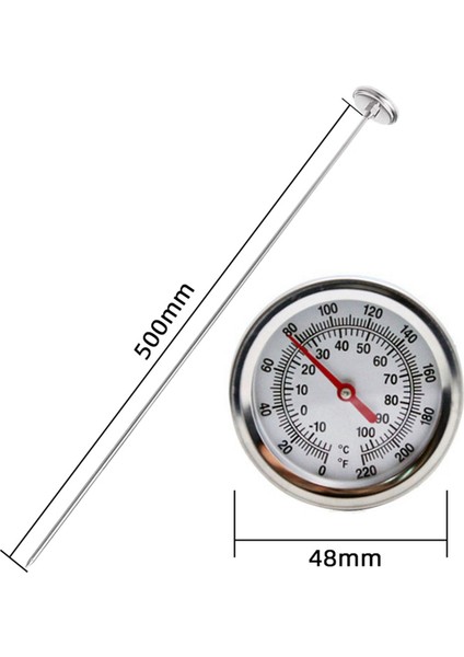 5x Uzun Gövde Kompost Toprak Termometresi - Hızlı Tepki Paslanmaz Çelik 20 Inç - Ölçüm Probu - Fahrenheit ve Celsius (Yurt Dışından) fırsatları