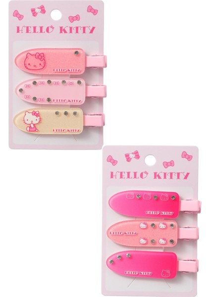 Sanrio Lisanslı Hello Kitty Saç Klipsi 3 Adet