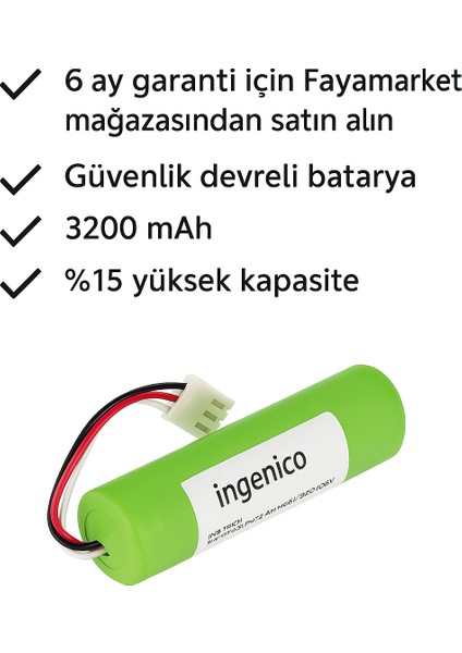 MOVE/5000F ve Iwe 280 Uyumlu Pos Bataryası Pili 6 Ay Garantili 3200 Mah Güvenlik Devreli %15 Daha Yüksek Kapasiteli