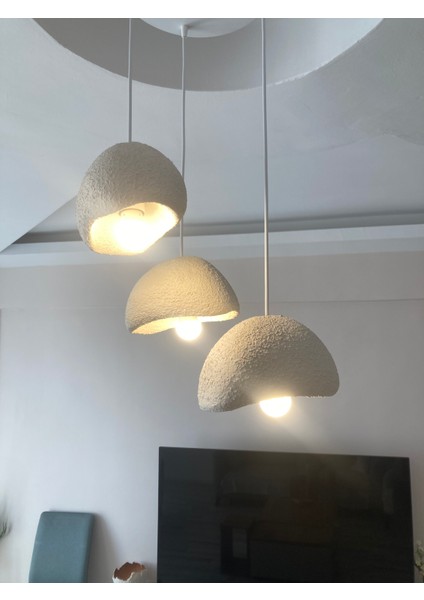 Iskandinav Beton 3 Lü Sarkıt Avize Yeni Model modelleri