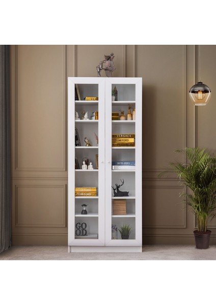Vitrin, Lotus Kitaplık, 2 Kapaklı Cam Kapaklı Kitaplık fiyatları