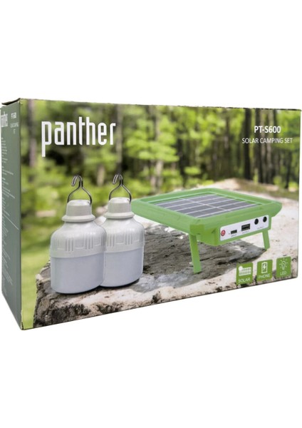 Bx PT-S600 Şarjlı Solar Kamp Seti