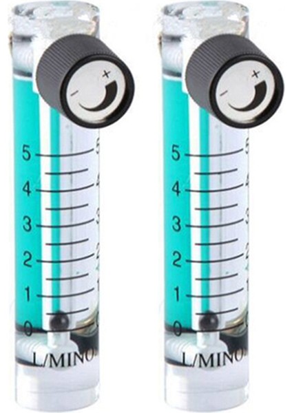 2x 0.1-5lpm 1l Oksijen Hava Gazı Için Kontrol Valflı Oksijen Akış Ölçer Flowmeteter (Yurt Dışından)
