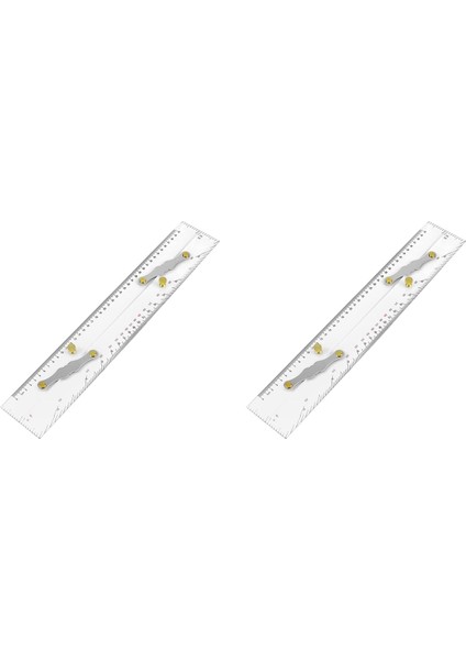 2x Deniz Paralel Cetvel Net Ölçekler, Paralel Cetvel Çekmek Için Eşleme Noktaları 450MM, Deniz Çizelgeleri Paralel Cetvel (Yurt Dışından)