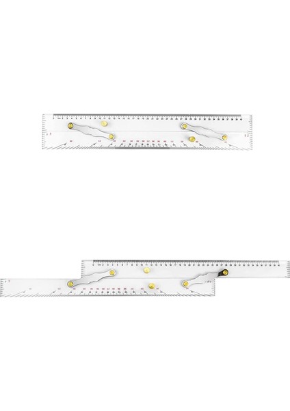 2x Deniz Paralel Cetvel Net Ölçekler, Paralel Cetvel Çekmek Için Eşleme Noktaları 450MM, Deniz Çizelgeleri Paralel Cetvel (Yurt Dışından) fırsatları