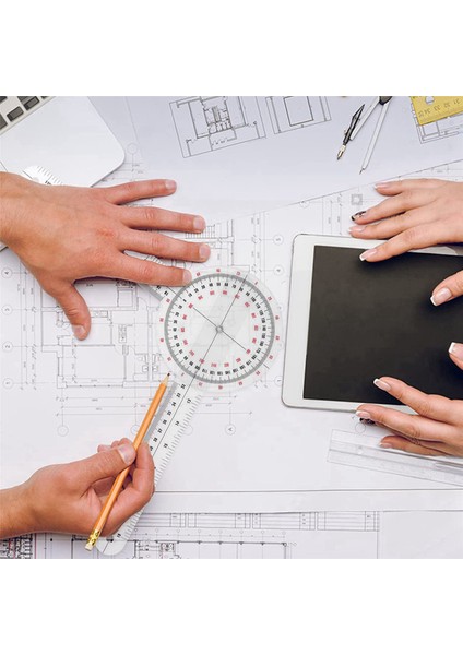 3pcs 12 Inç Gonyometre, Şeffaf Ortopedik Açılı Cetvel Plastik Gonyometre 360 ​​derece Spinal Gonyometre (Yurt Dışından) fiyatları