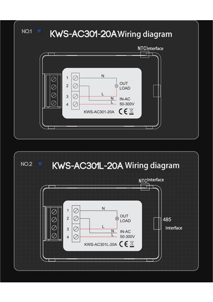 2x Dijital Ekran Akım Voltmetre 50-300V Ac Wattmetre Çok Funcektif Elektrik Ölçer Güç Dedektörü Ac 20A (Yurt Dışından)
