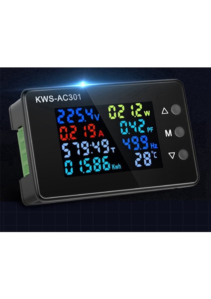 2x Dijital Ekran Akım Voltmetre 50-300V Ac Wattmetre Çok Funcektif Elektrik Ölçer Güç Dedektörü Ac 20A (Yurt Dışından) fırsatları