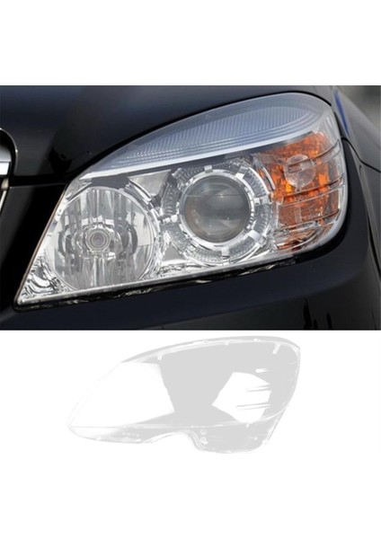 Araba Ön Far Kapağı Abajur Lambası Lamba Far Farlar Lens Mercedes-Benz C-Sınıfı Için Kapak W204 2007-2010 Sol (Yurt Dışından) modelleri
