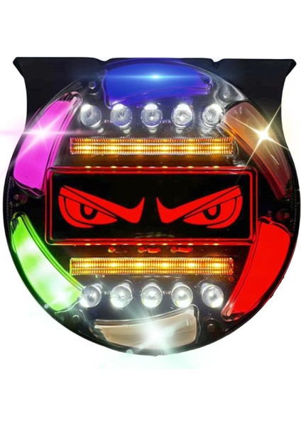 Kamyon LED Uyarı Döner Renkli Yanıp Sönen Sis Lambası Dönüş Sinyali Ters Işık Sürüş Işığı Fren Lambası (Yurt Dışından)