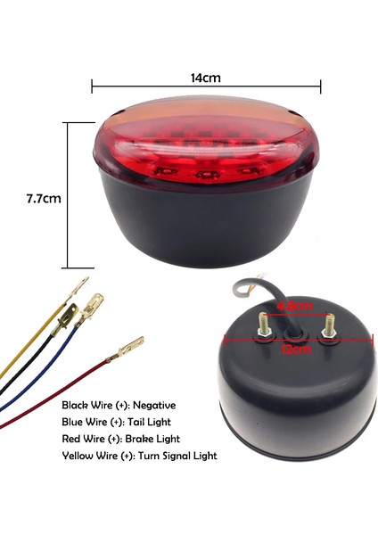 2pcs 12V 24V 20 LED Araba Römorku Kuyruk Evrensel Işıklar Kamyon Yuvarlak Arka Lamba Arka Fren Göstergesi Dönüş Sinyal Lambası (Yurt Dışından) modelleri