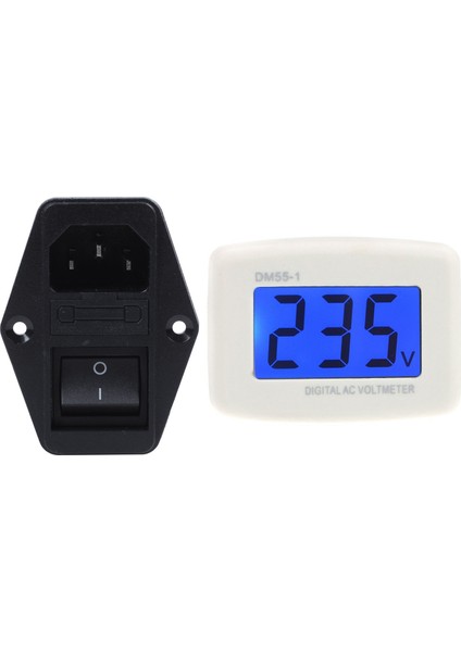 2 Pcs Aksesuarlar: 1 Pc Lader Lug Terminalleri Iec 320 C14 Emı Filtresi ve 1 Pcs Dm 55-1 LCD Dijital Voltmetre Abd Fişi (Yurt Dışından)