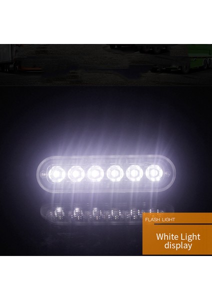 2 Pcs 12V-24V 6led Hafif Flaş Acil Araç Aracı Uyarı Flaş Yanıp Sönen, Mavi Beyaz (Yurt Dışından) indirimleri