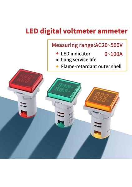 Ac Volt Amp Metre, Ac 20-500V 0-100A Mini Multimetre LED Çift Ekran Voltmetre Ammetre Voltajı ve Akım Sayacı Test Cihazı (Yurt Dışından) fırsatları