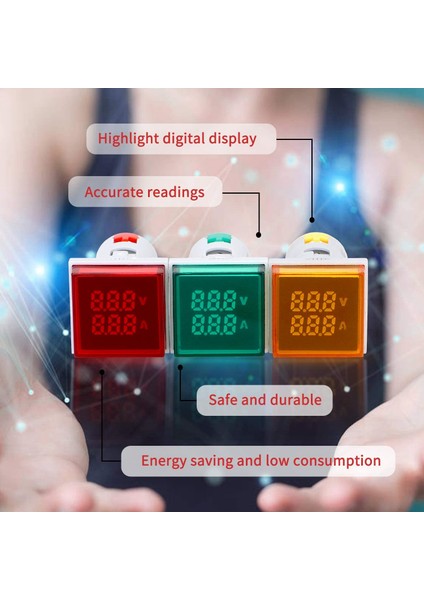 Ac Volt Amp Metre, Ac 20-500V 0-100A Mini Multimetre LED Çift Ekran Voltmetre Ammetre Voltajı ve Akım Sayacı Test Cihazı (Yurt Dışından) indirimleri
