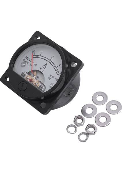 Sınıf 2.5 Doğruluk Ac 0-5A Analog Panel Yuvarlak Metre Ammetre Ölçer Siyah (Yurt Dışından)