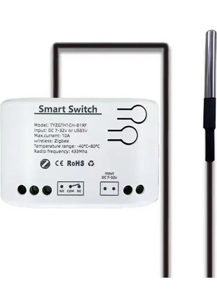 Tuya Smart Zigbee Switch Sıcaklık Sensörü Pasif Kuru Iletişim Zigbee Rölesi Ev Asistanı Dc 7-32V ile Çalışma (Yurt Dışından) modelleri