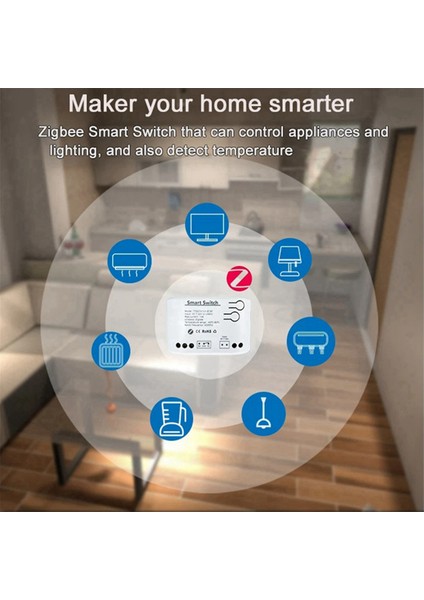 Tuya Smart Zigbee Switch Sıcaklık Sensörü Pasif Kuru Iletişim Zigbee Rölesi Ev Asistanı Dc 7-32V ile Çalışma (Yurt Dışından) indirimleri