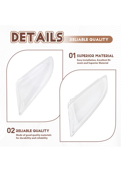 1paır Ön Sol ve Sağ Araba Far Lens Işık Kapağı Ford Focus 2005 2006 2007 2008 (Yurt Dışından) indirimleri