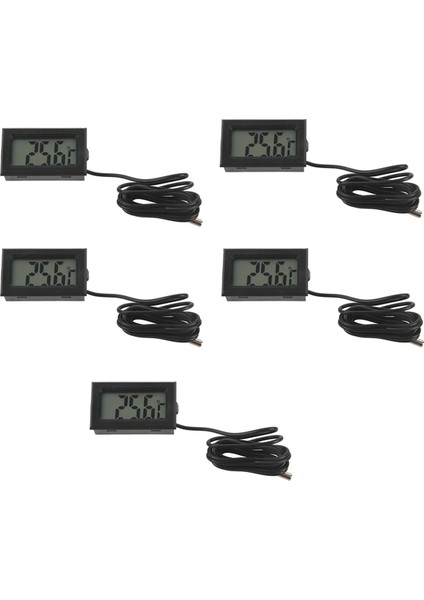 5x Yeni Dijital LCD Termometre Sıcaklık Gösterge Prob Sensörü -50 ° C Ila +110 ° C Aralık (Yurt Dışından)