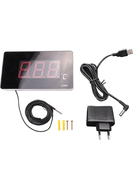 Su Balık Tankı Dış Sıcaklık Ölçer Için LED Ekran ve Su Geçirmez Prob Termometresi ile Havuz Termometresi Ab Fişi (Yurt Dışından) fiyatları
