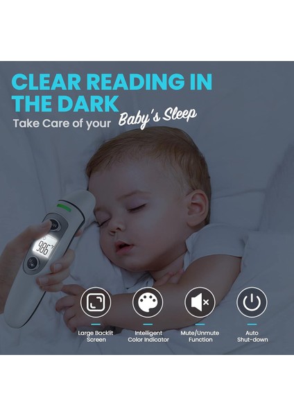 Yetişkinler Için Alın Termometresi Çocuklar, Dijital Kızılötesi Termometre, LCD Ekranlı Ateş Için Dokunulmaz Termometre (Yurt Dışından) fırsatları