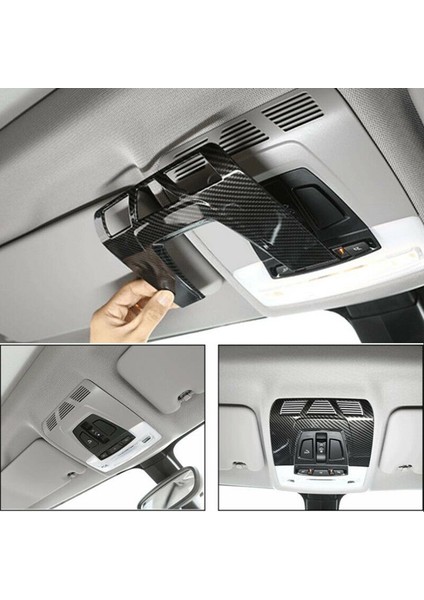 Karbon Fiber Ön Okuma Işık Paneli Kapak Trim Dekorasyon Kapağı For-Bmw 1/2/3 Serisi F20 F45 F30 F34 X5 F15 X6 F16 (Yurt Dışından) modelleri